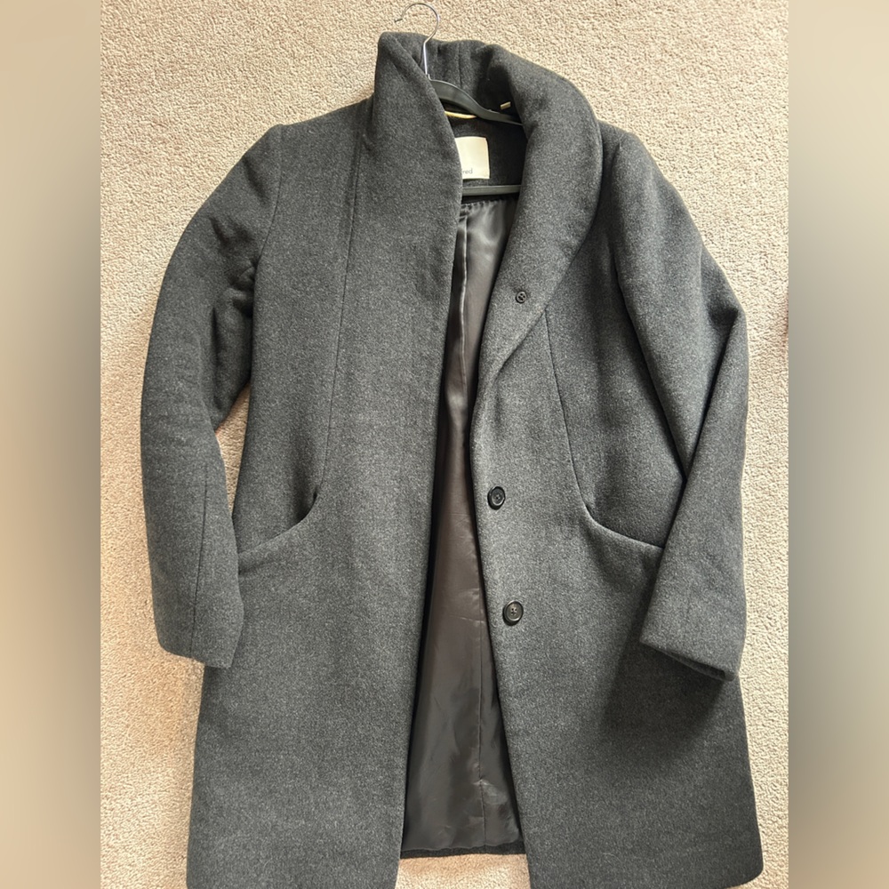 Stylish Gray Wool Coat